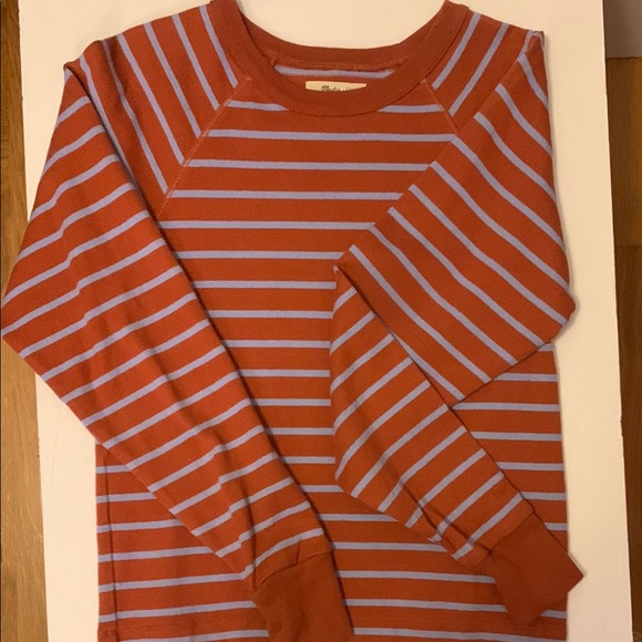 Madewell Sweaters - Madewell rust and periwinkle crew neck sweatshirt